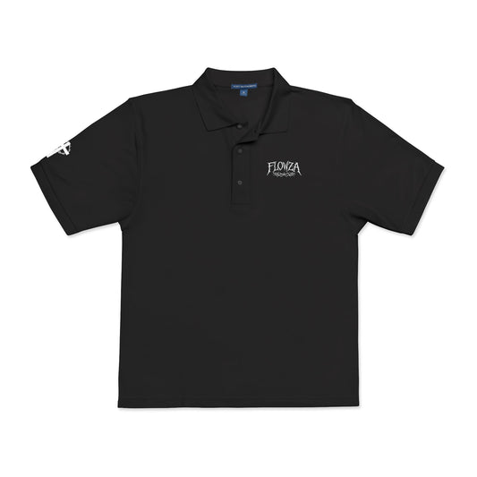 Flowza Polo (black+embroidery)