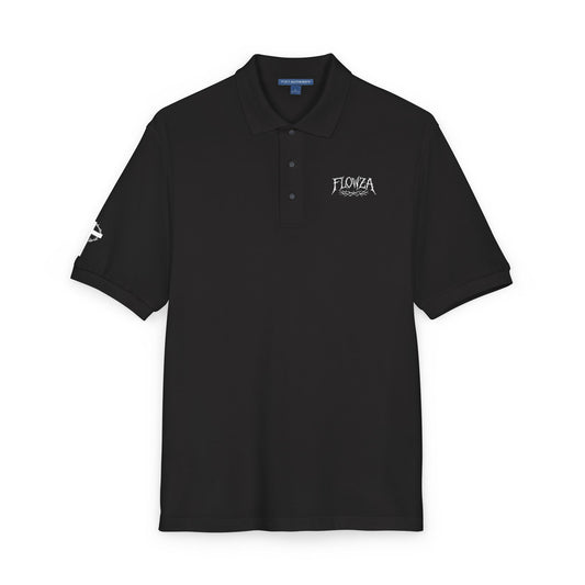 Flowza Polo (black+embroidery)